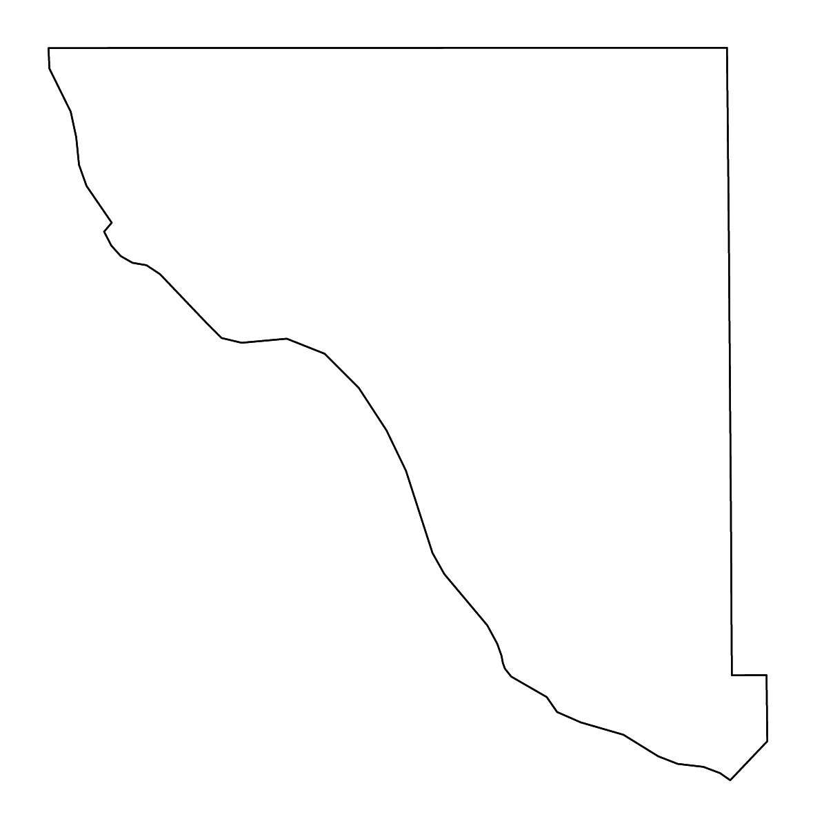 Carte de contour de El Paso, Texas avec rivières.