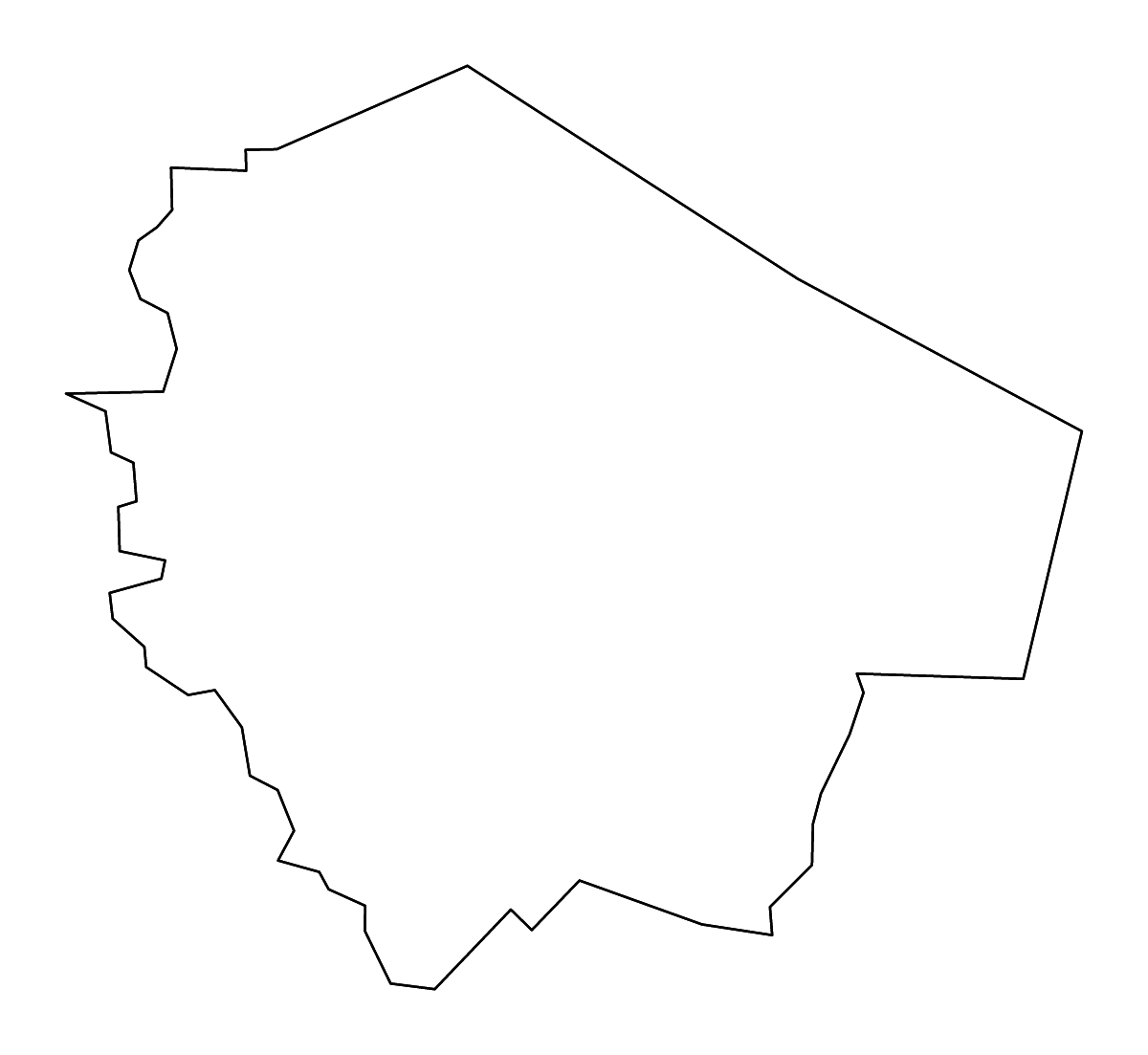 Mapa de contorno de Fort Bend, Texas con ríos.