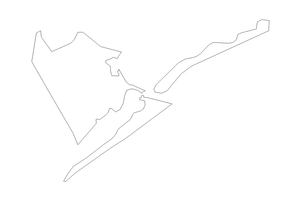 Mapa de Galveston, Texas de tipo contorno para América del Norte, con contorno con límites limpios.