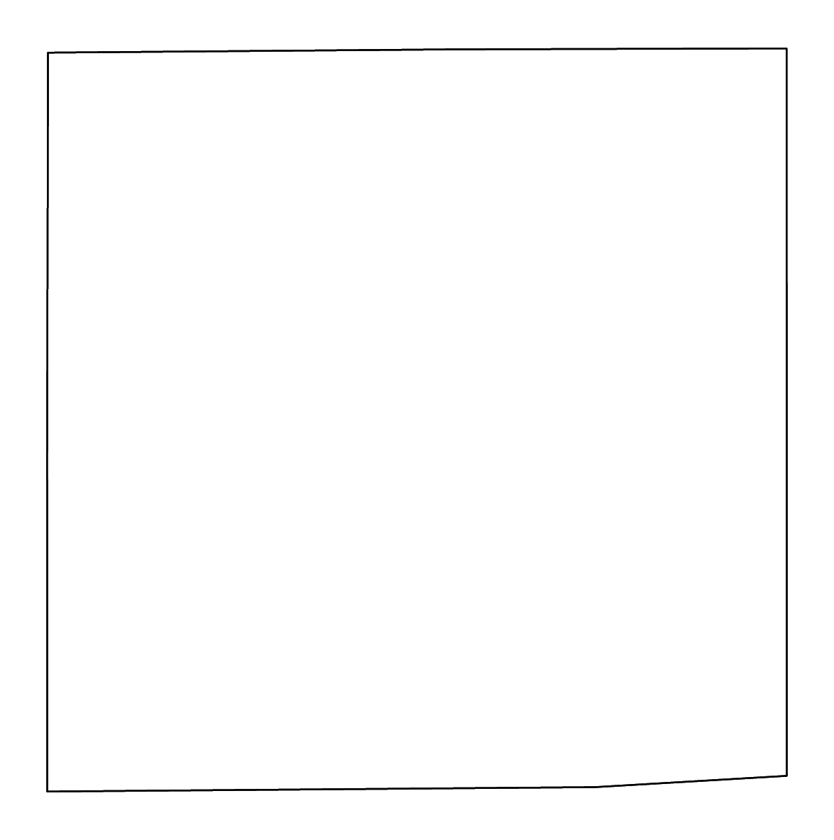 Mapa de contorno de Garza, Texas con ríos.