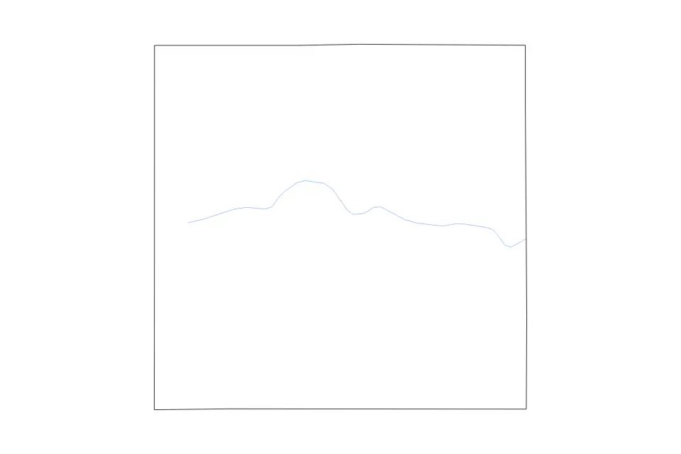 Outline map of Gray County, Texas with subdivision borders and rivers.