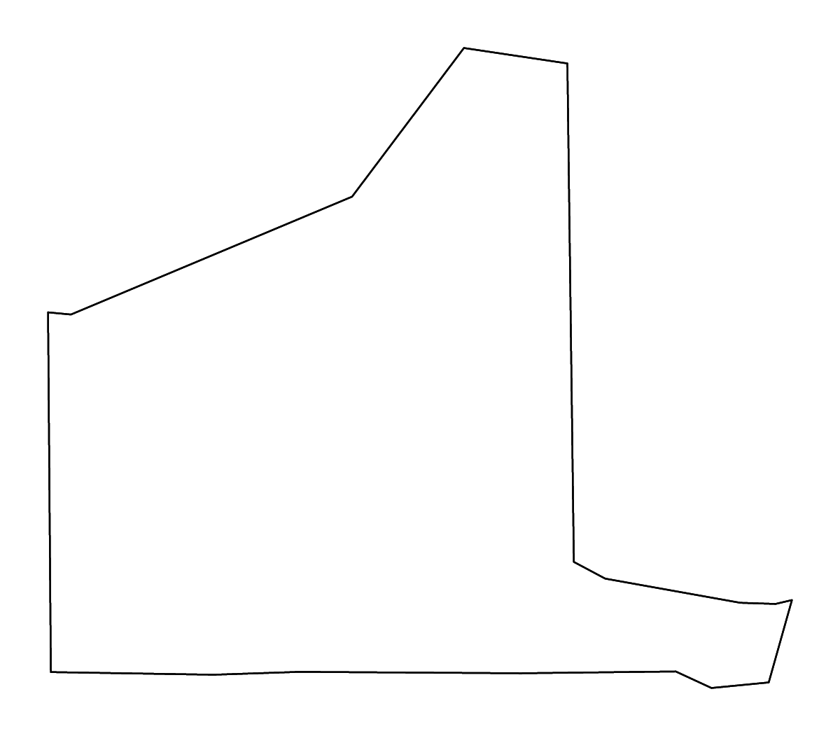 Mapa de contorno de Gregg, Texas con ríos.