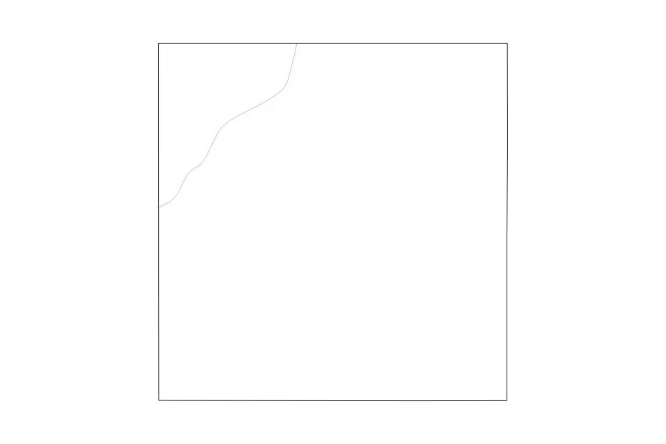 Outline map of Hansford County, Texas with subdivision borders and rivers.