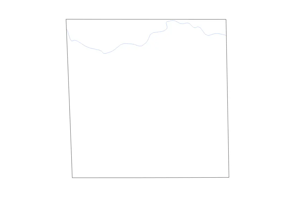 Outline map of Hockley County, Texas with subdivision borders and rivers.