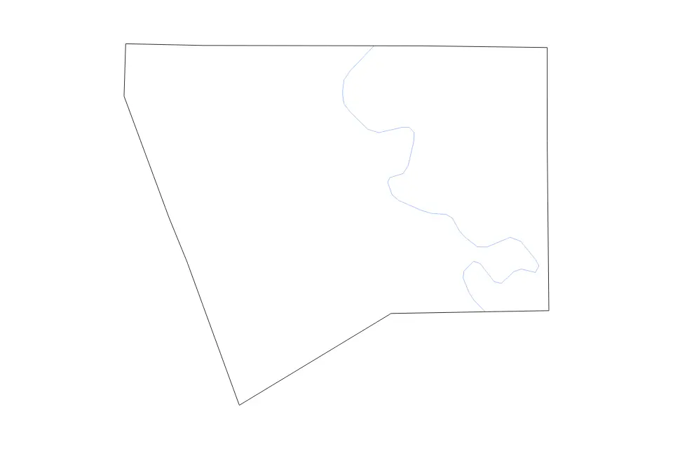 Carte de Hood, Texas de type contour et rivières pour Amérique du Nord, montrant contour et rivières avec des limites nettes.