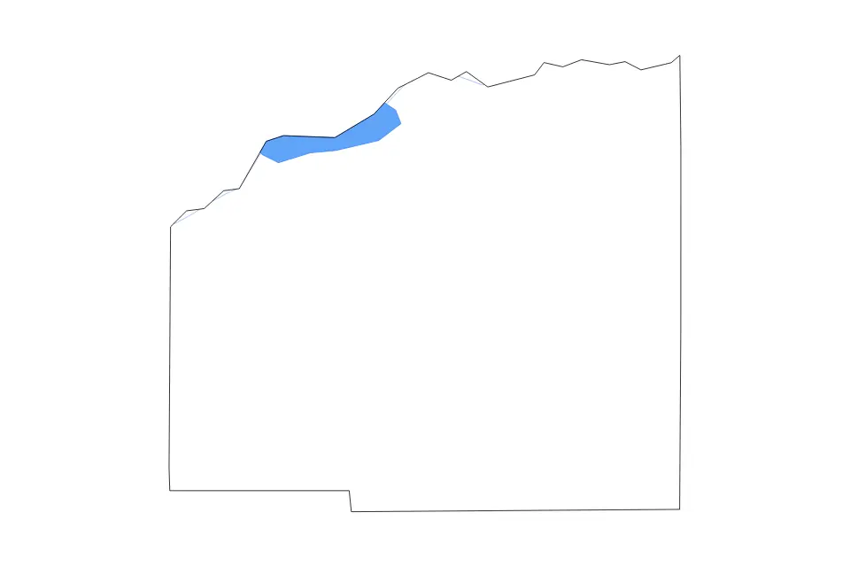 Mapa de Hopkins, Texas de tipo contorno, lagos y ríos para América del Norte, con contorno, lagos y ríos con elementos de agua como Cooper Lake.