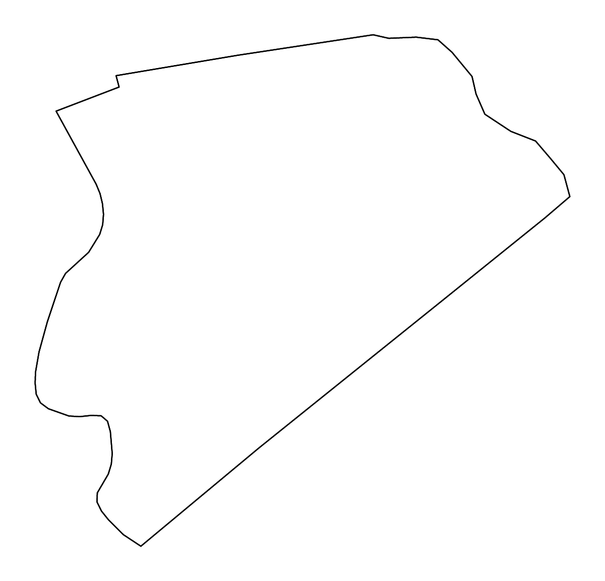 Mapa de contorno de Houston, Texas con ríos.