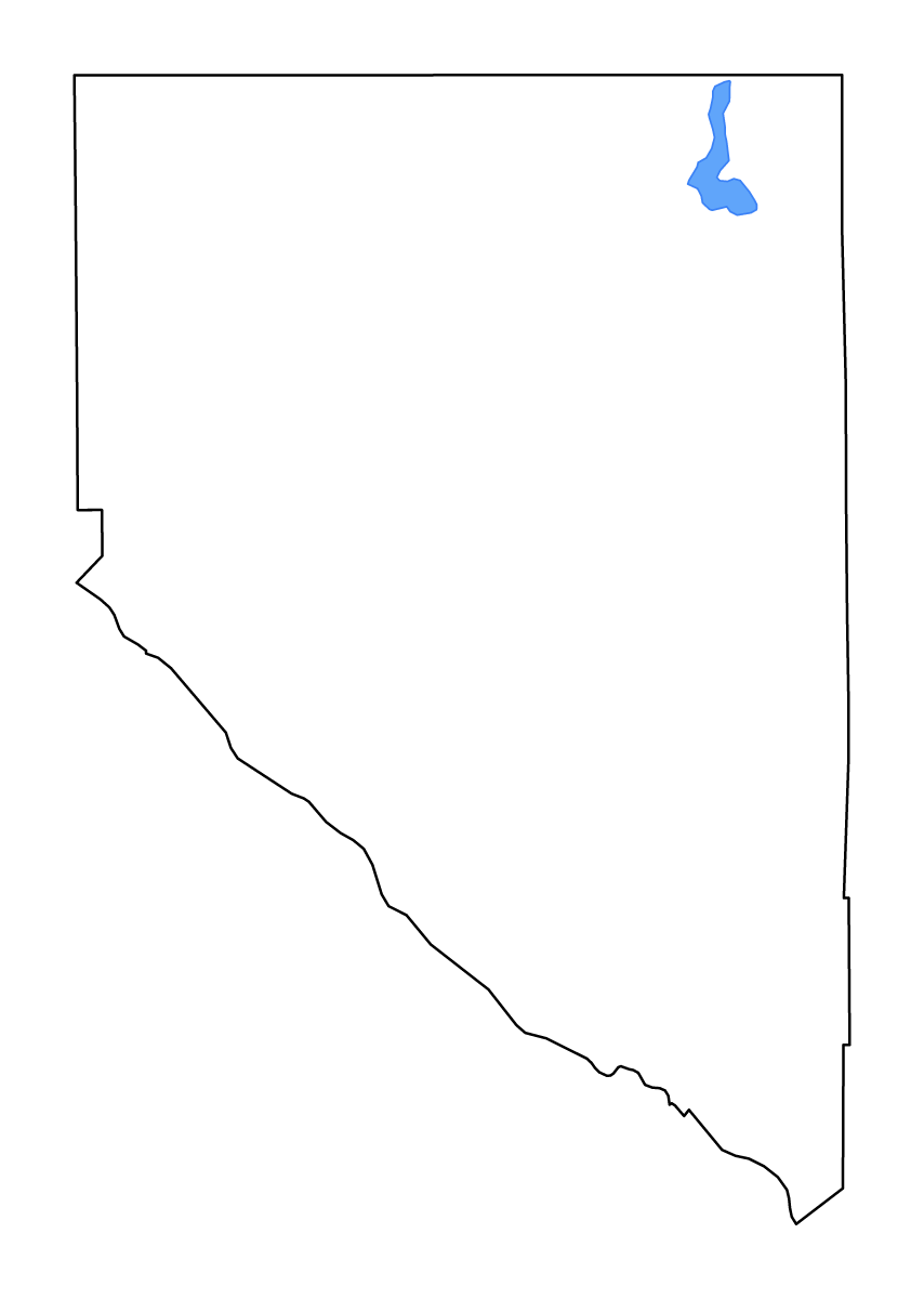 Mapa de contorno de Hudspeth, Texas con lagos y ríos.