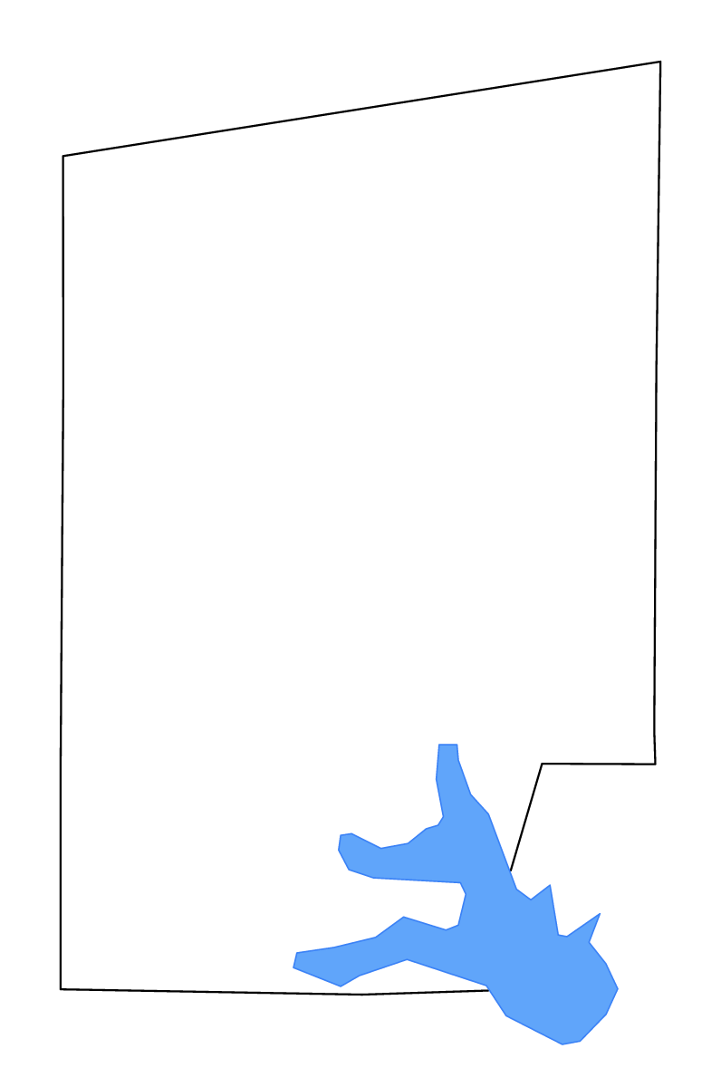 Mapa de contorno de Hunt, Texas con lagos y ríos.