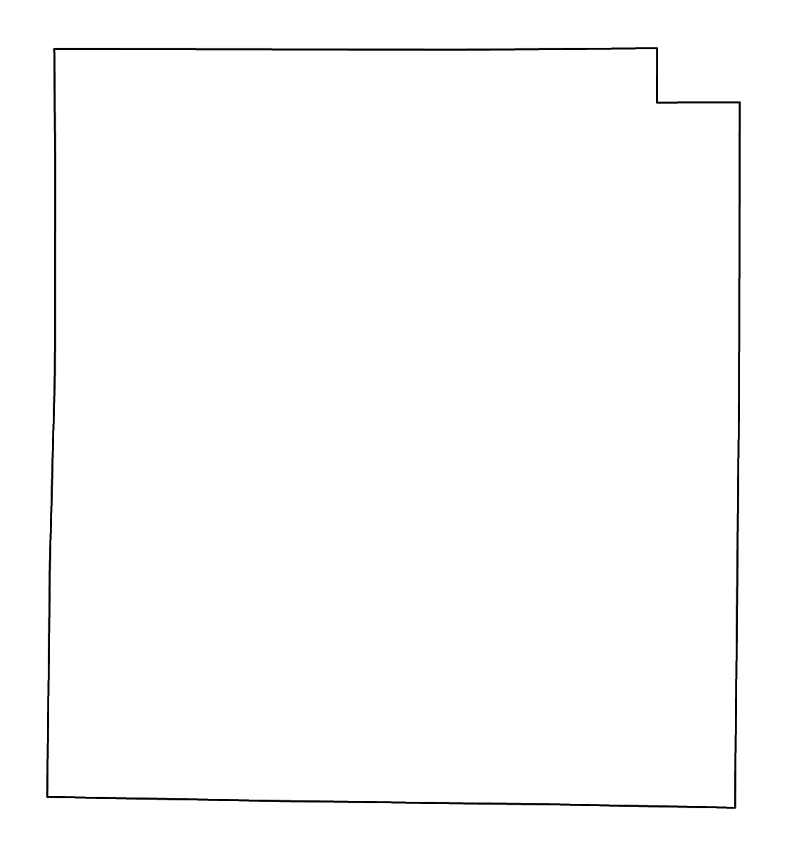 Mapa de contorno de Jack, Texas con ríos.