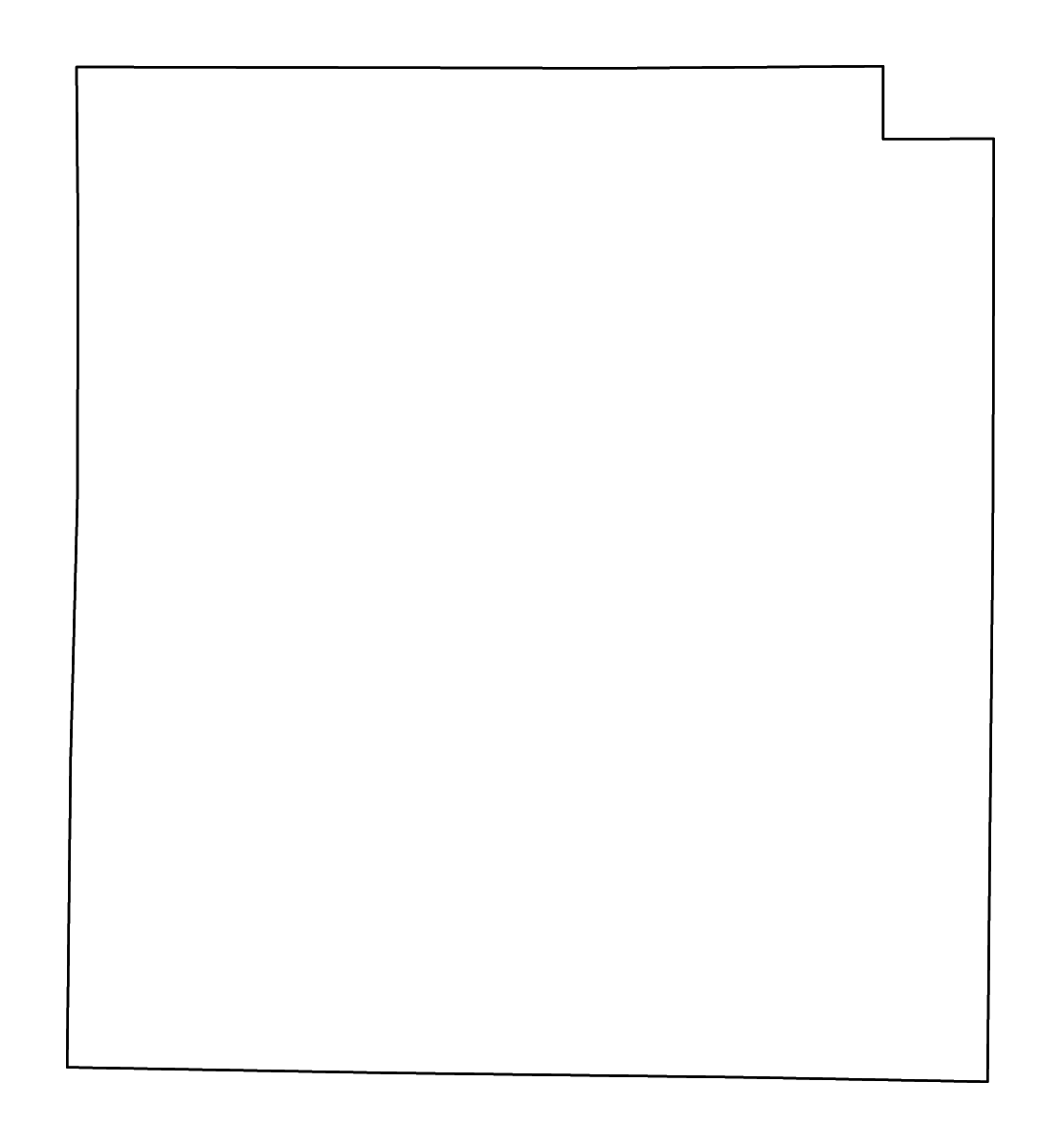Mapa de contorno de Jack, Texas con ríos.