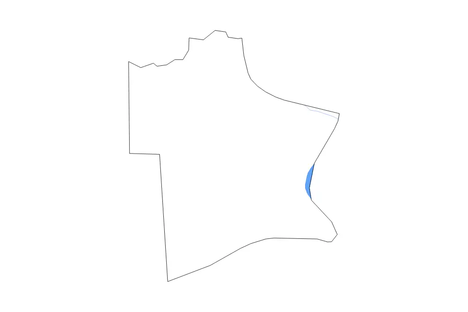 Outline map of Jefferson County, Texas with subdivision borders and major lakes and rivers.