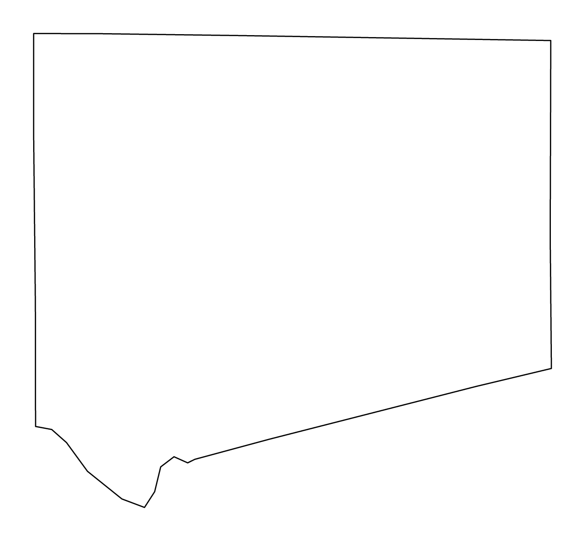 Carte de contour de Johnson, Texas.