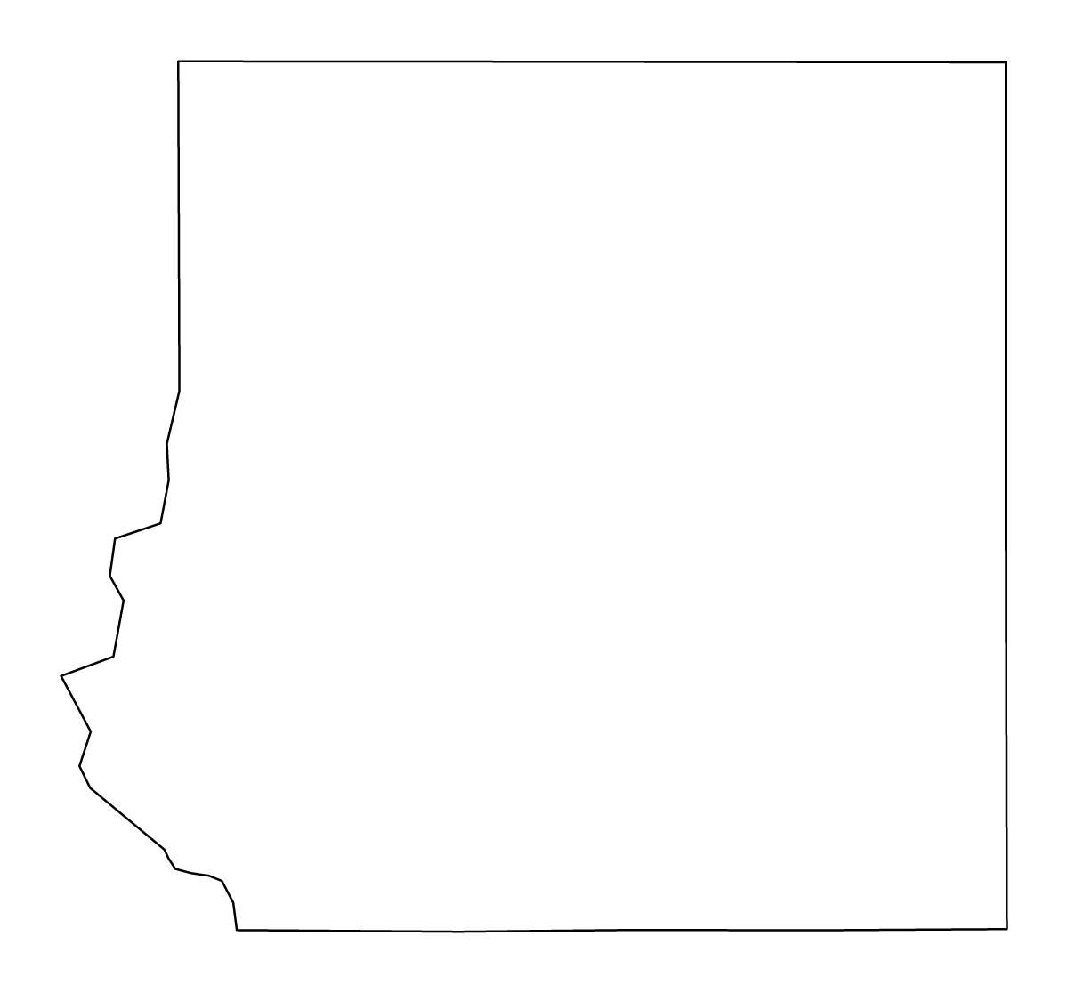 Mapa de contorno de Kinney, Texas.