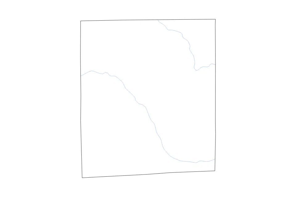 Mapa de La Salle, Texas de tipo contorno y ríos para América del Norte, con contorno y ríos con límites limpios.