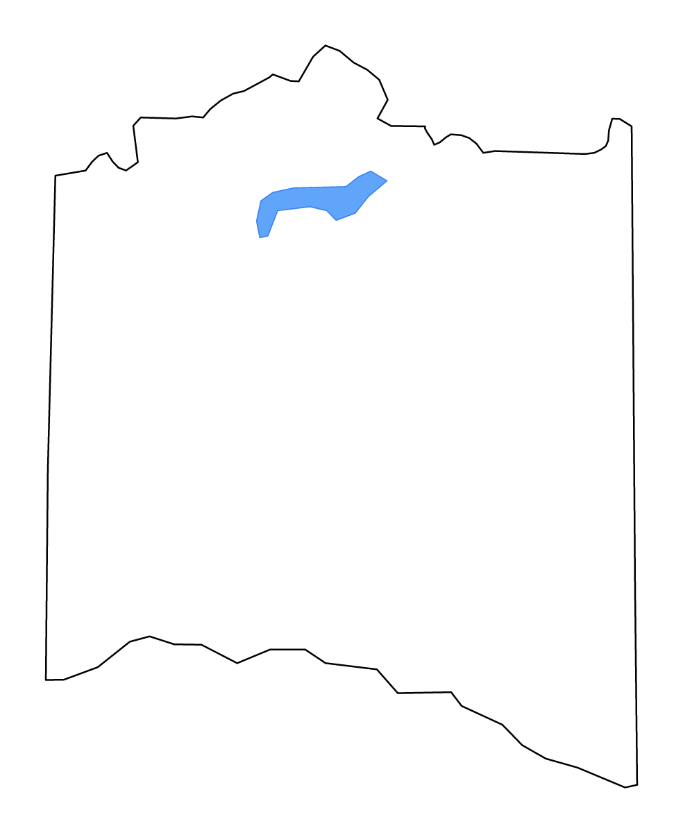Mapa de contorno de Lamar, Texas con lagos y ríos.