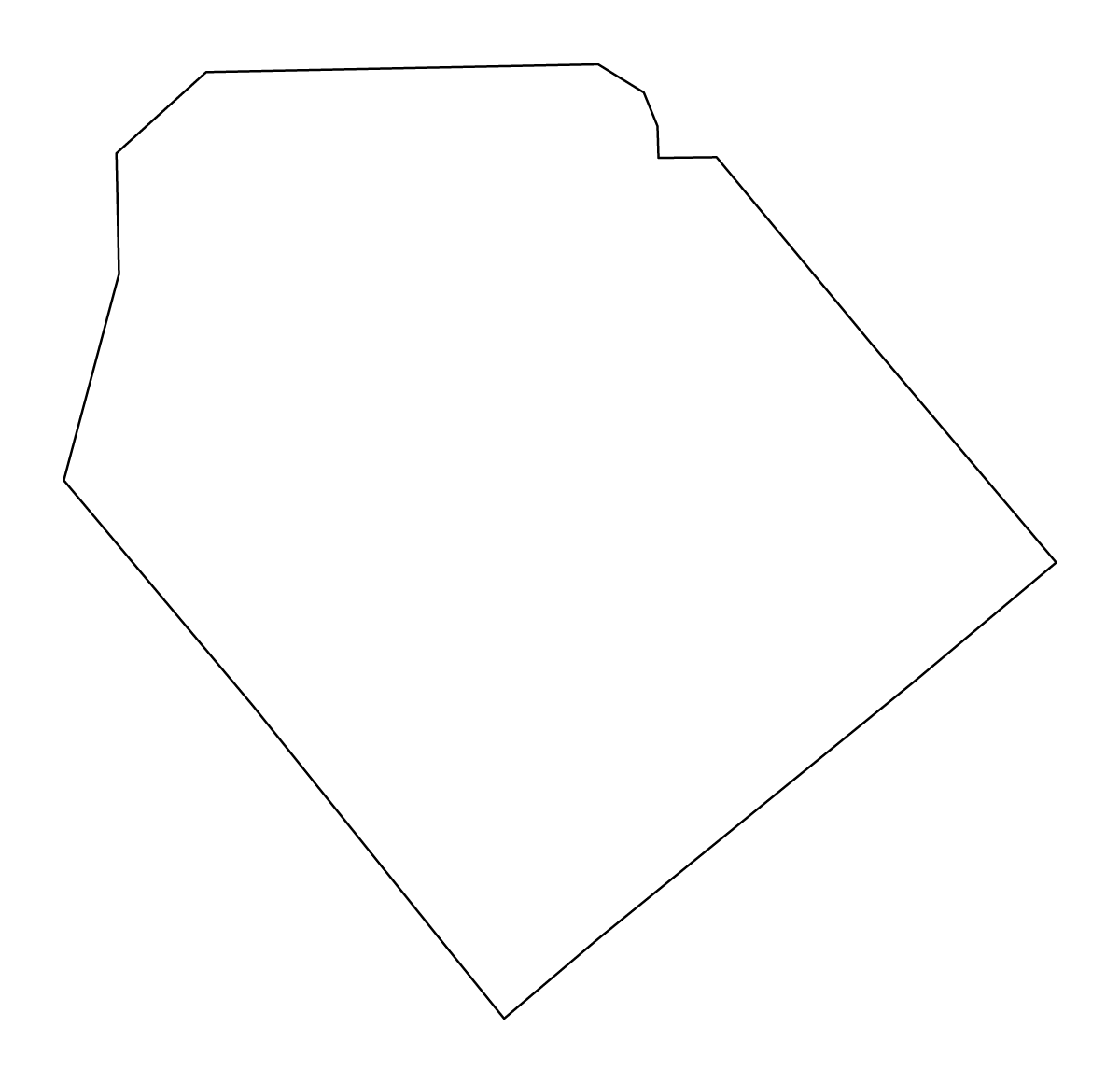 Mapa de contorno de Lavaca, Texas.