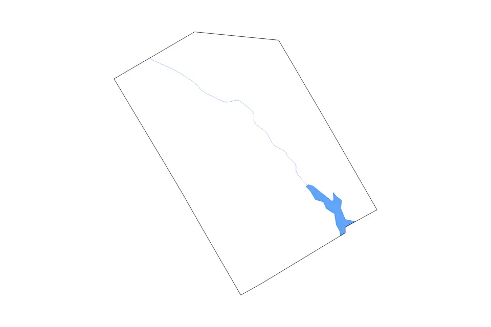 Outline map of Limestone County, Texas with subdivision borders and major lakes and rivers.
