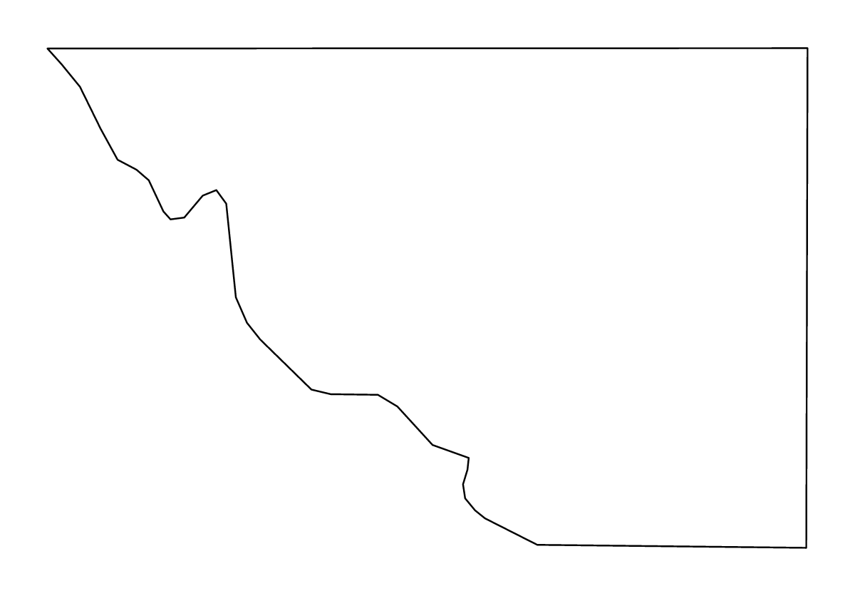 Mapa de contorno de Loving, Texas.