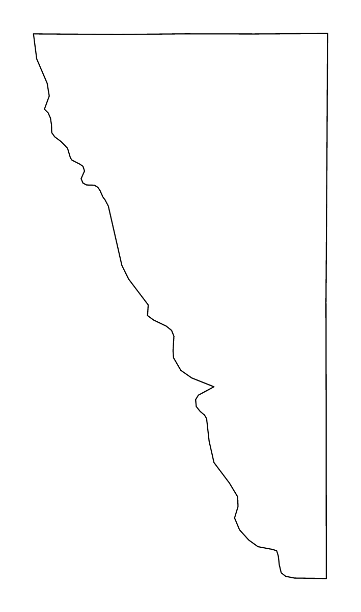 Mapa de contorno de Maverick, Texas.