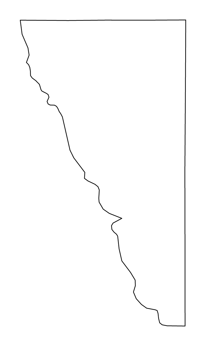 Mapa de contorno de Maverick, Texas.