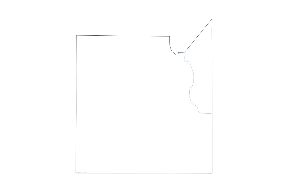 Carte de Medina, Texas de type contour et rivières pour Amérique du Nord, montrant contour et rivières avec des limites nettes.