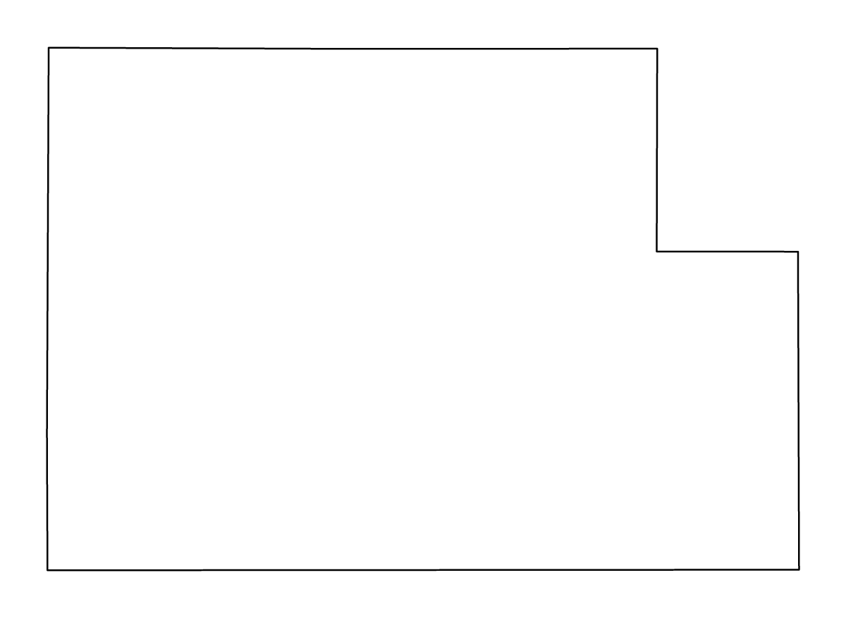Outline map of Menard County, Texas.