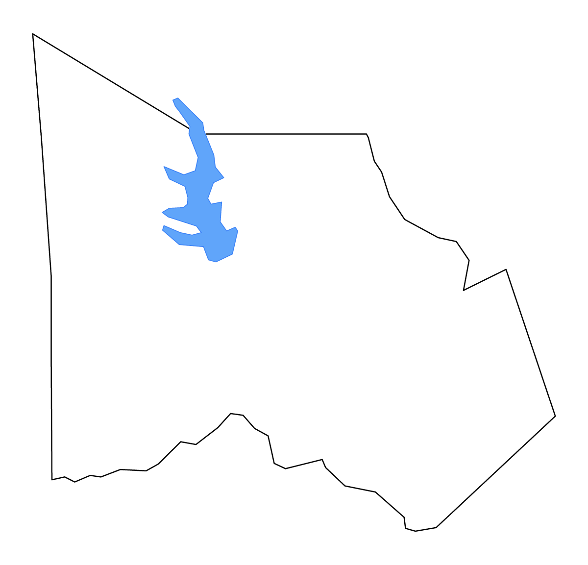 Mapa de contorno de Montgomery, Texas con lagos y ríos.