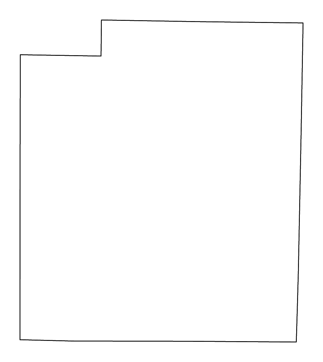 Mapa de contorno de Palo Pinto, Texas con ríos.