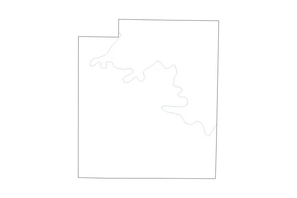 Carte de Palo Pinto, Texas de type contour et rivières pour Amérique du Nord, montrant contour et rivières avec des limites nettes.