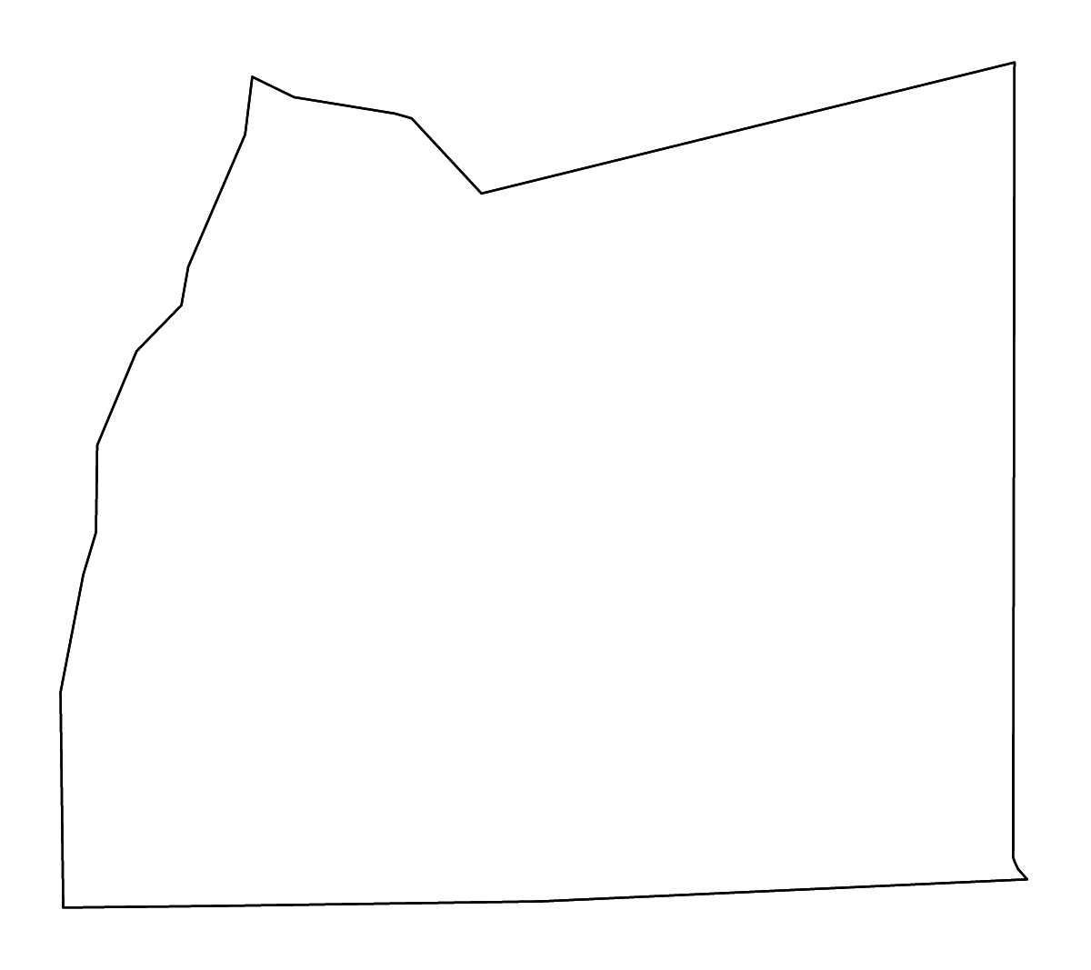 Mapa de contorno de Panola, Texas con ríos.