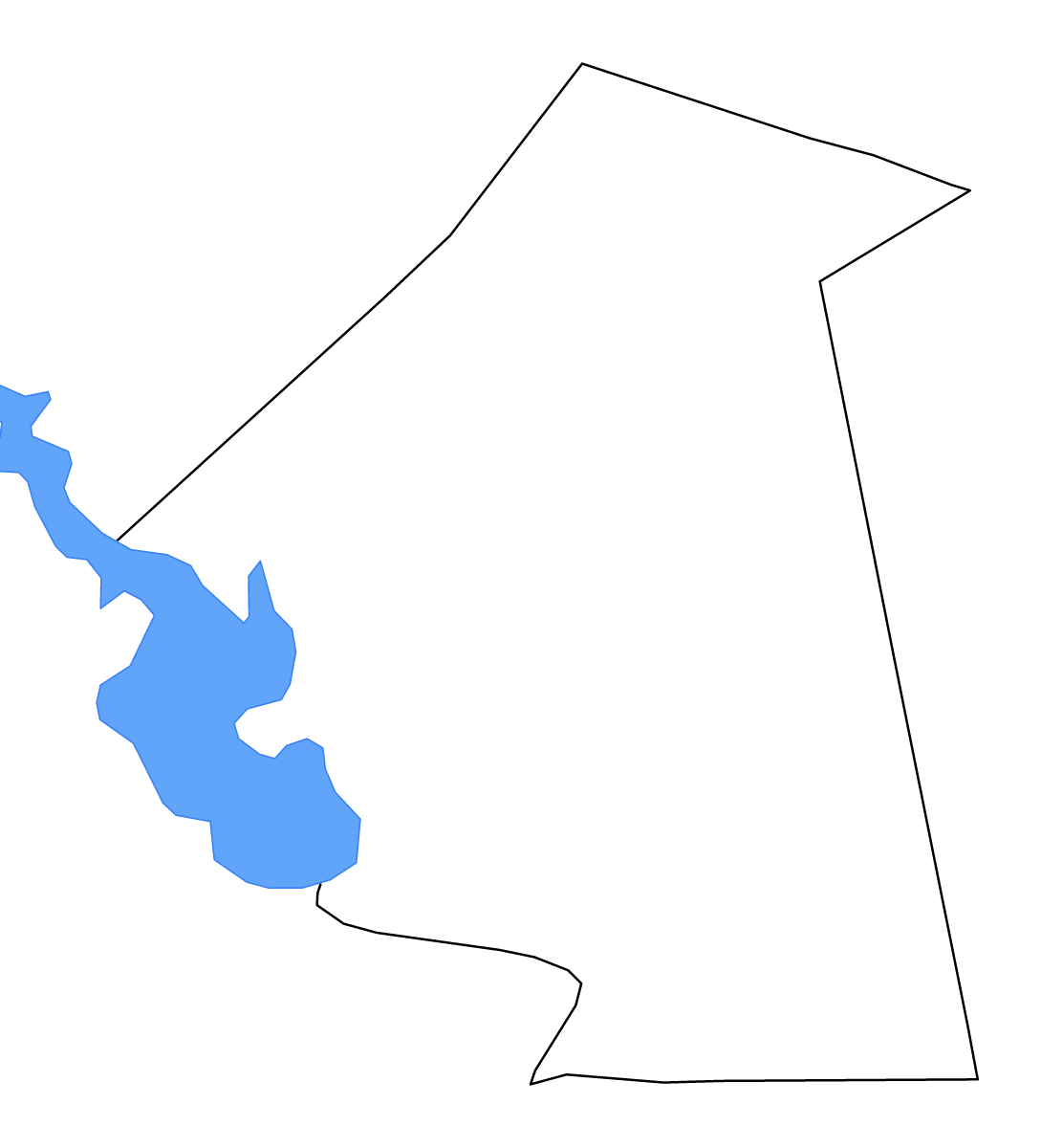 Mapa de contorno de Polk, Texas con lagos y ríos.