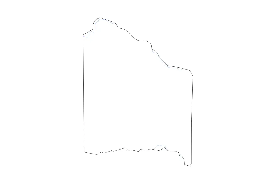 Carte de Red River, Texas de type contour et rivières pour Amérique du Nord, montrant contour et rivières avec des limites nettes.