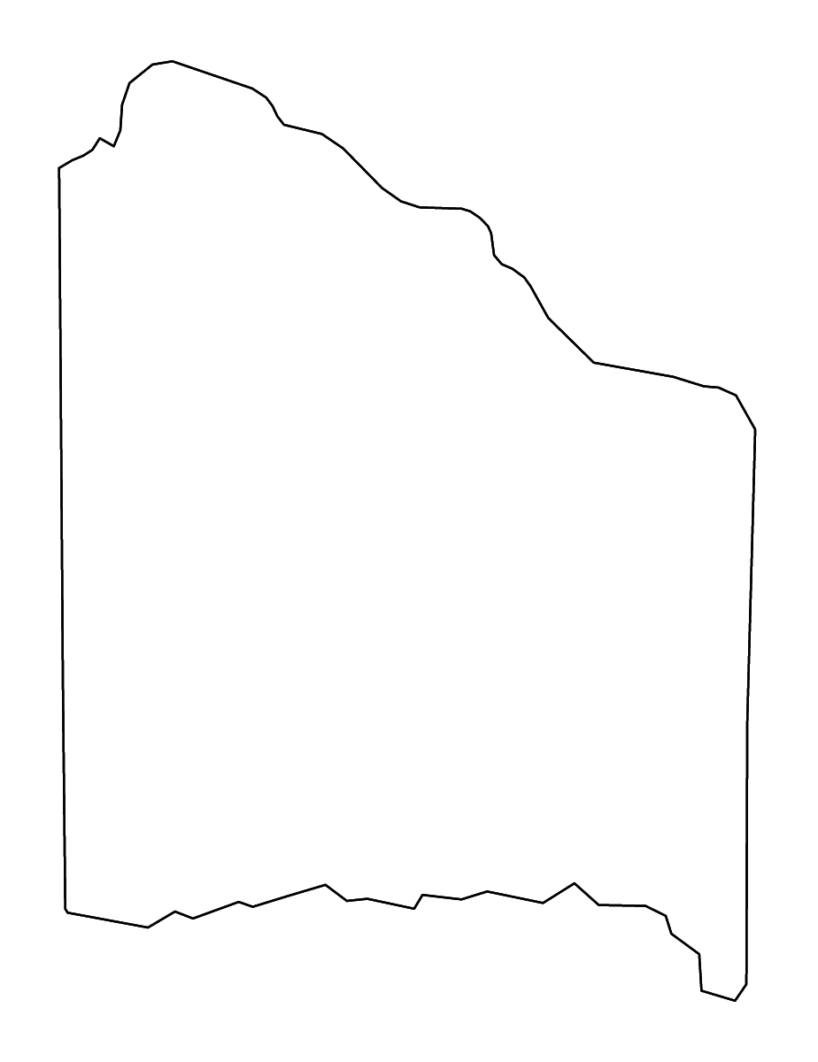 Mapa de contorno de Red River, Texas con ríos.