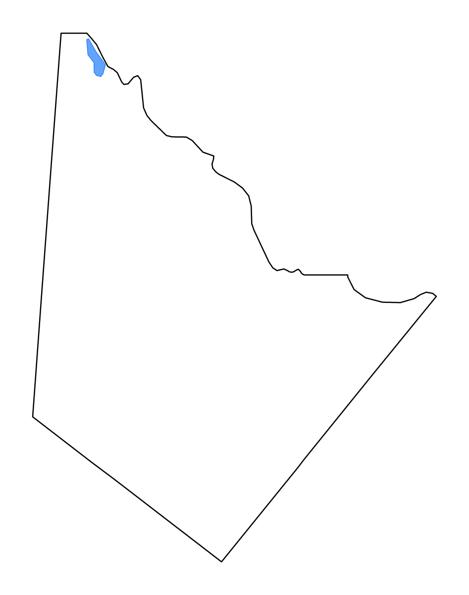 Mapa de contorno de Reeves, Texas con lagos y ríos.