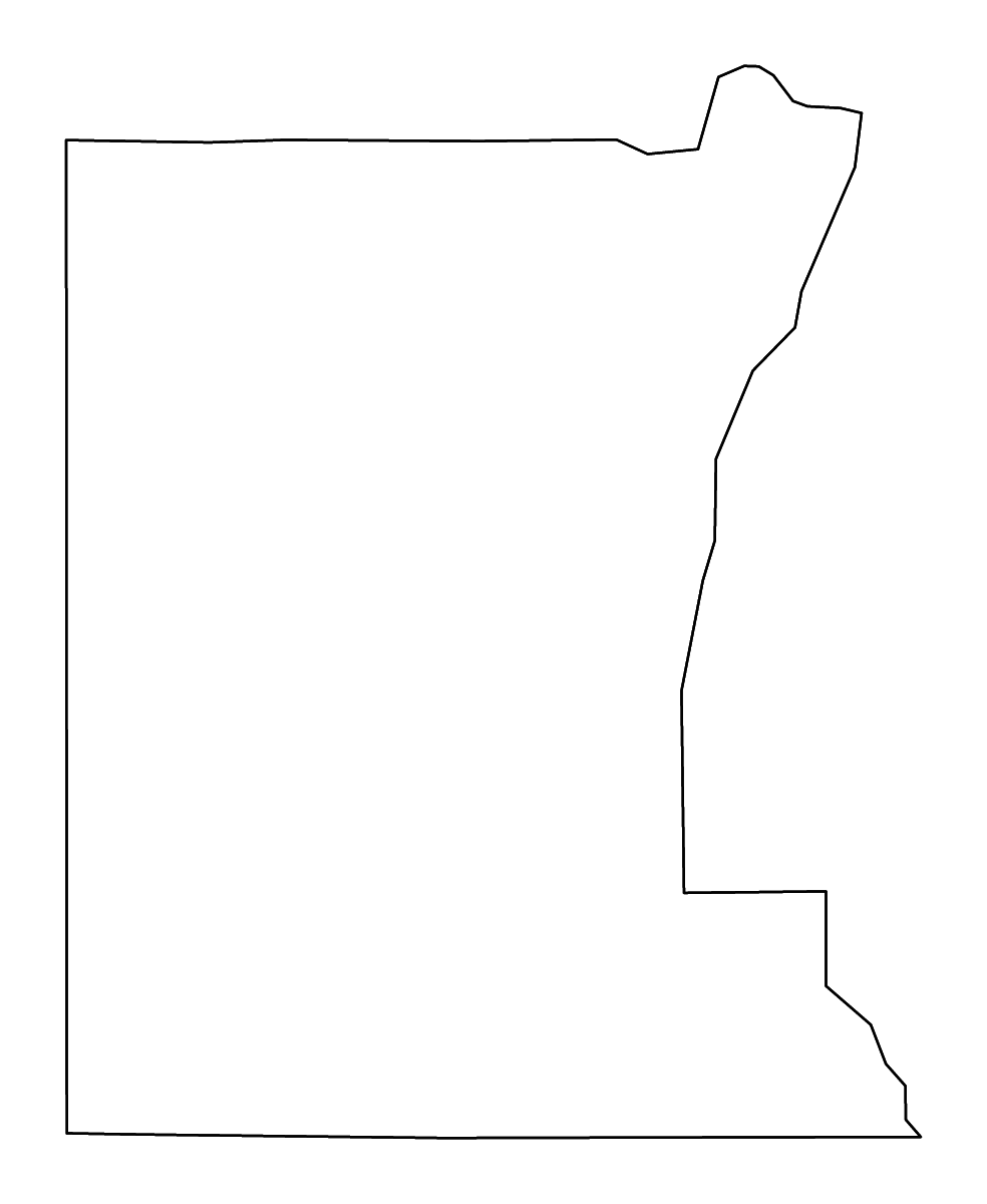 Mapa de contorno de Rusk, Texas con ríos.