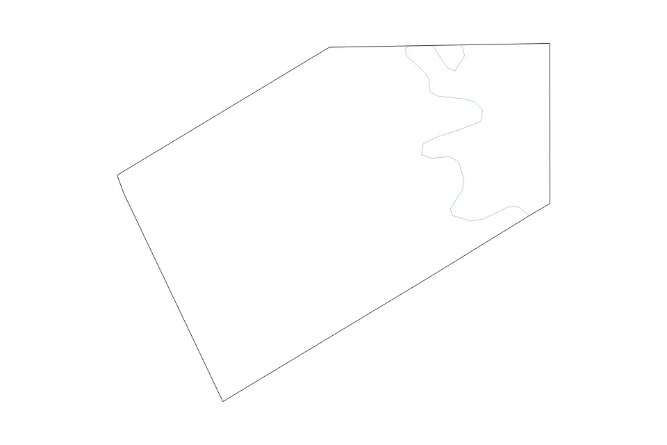 Outline map of Somervell County, Texas with subdivision borders and rivers.