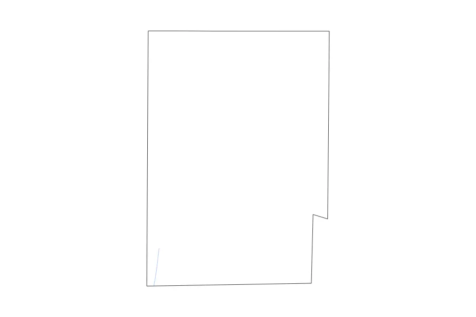 Outline map of Sterling County, Texas with subdivision borders and rivers.