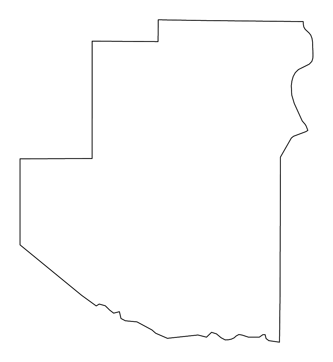 Mapa de contorno de Terrell, Texas con ríos.
