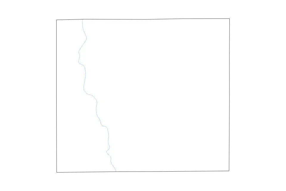 Carte de Uvalde, Texas de type contour et rivières pour Amérique du Nord, montrant contour et rivières avec des limites nettes.