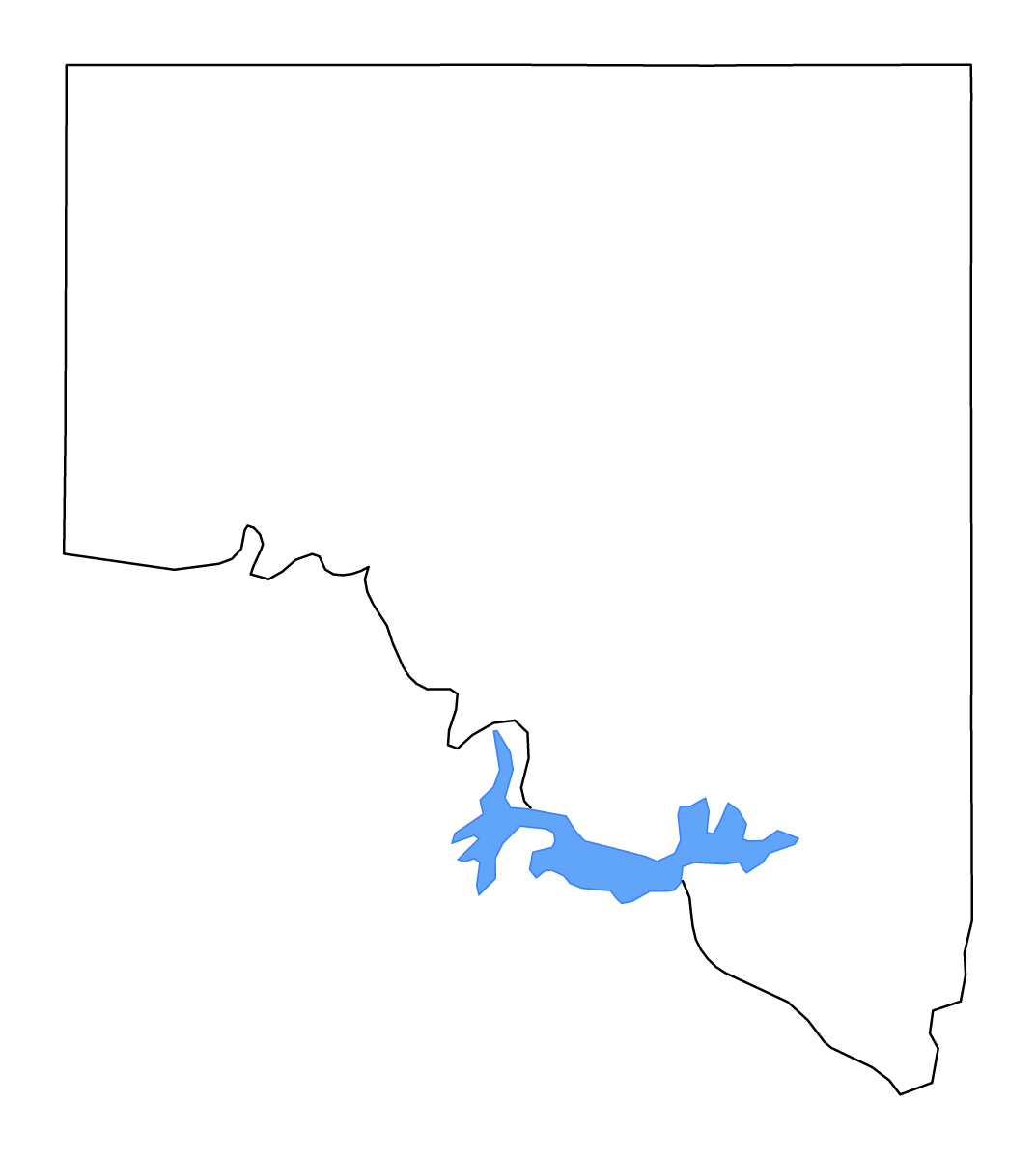 Mapa de contorno de Val Verde, Texas con lagos y ríos.