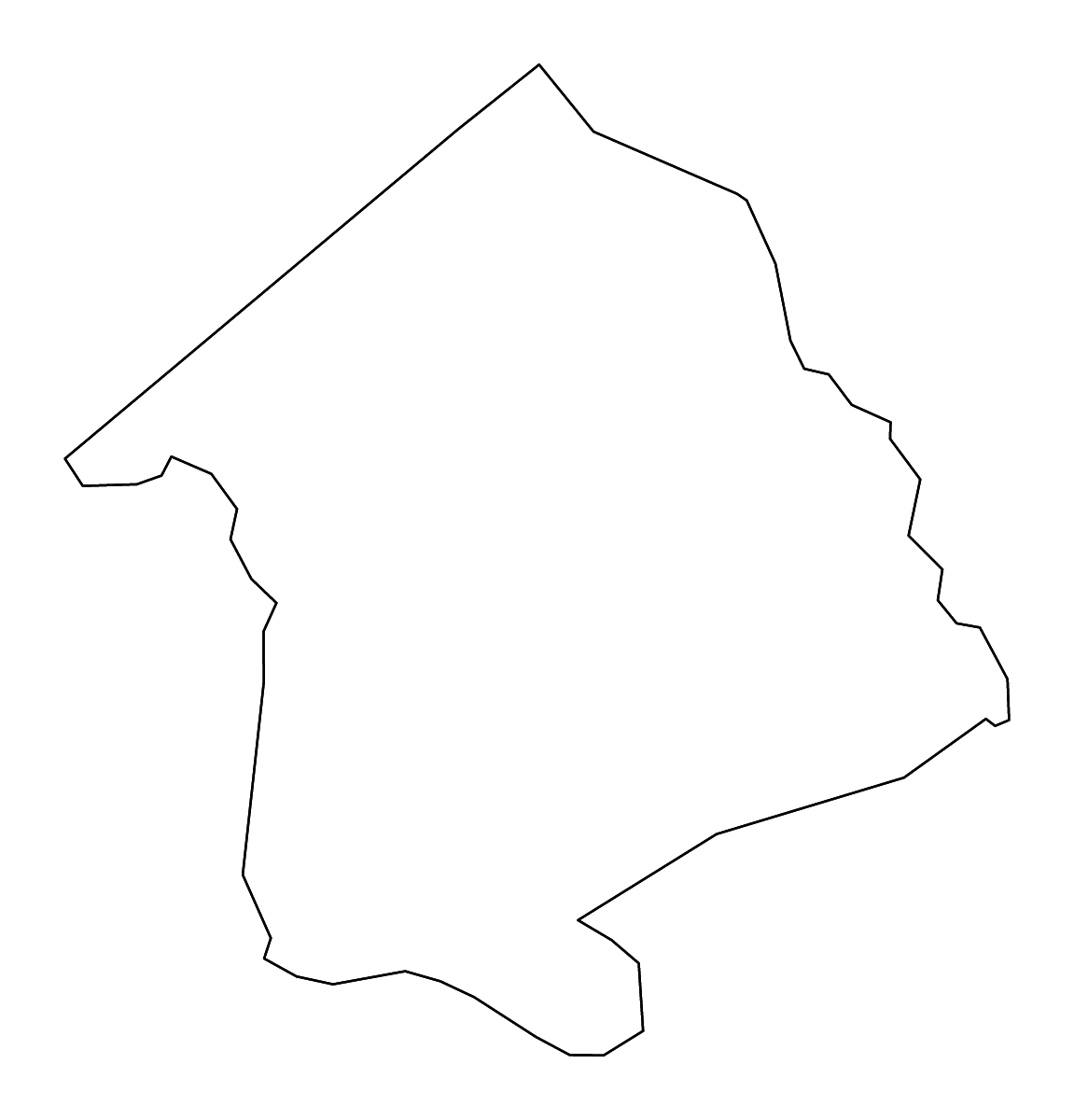 Mapa de contorno de Victoria, Texas con ríos.
