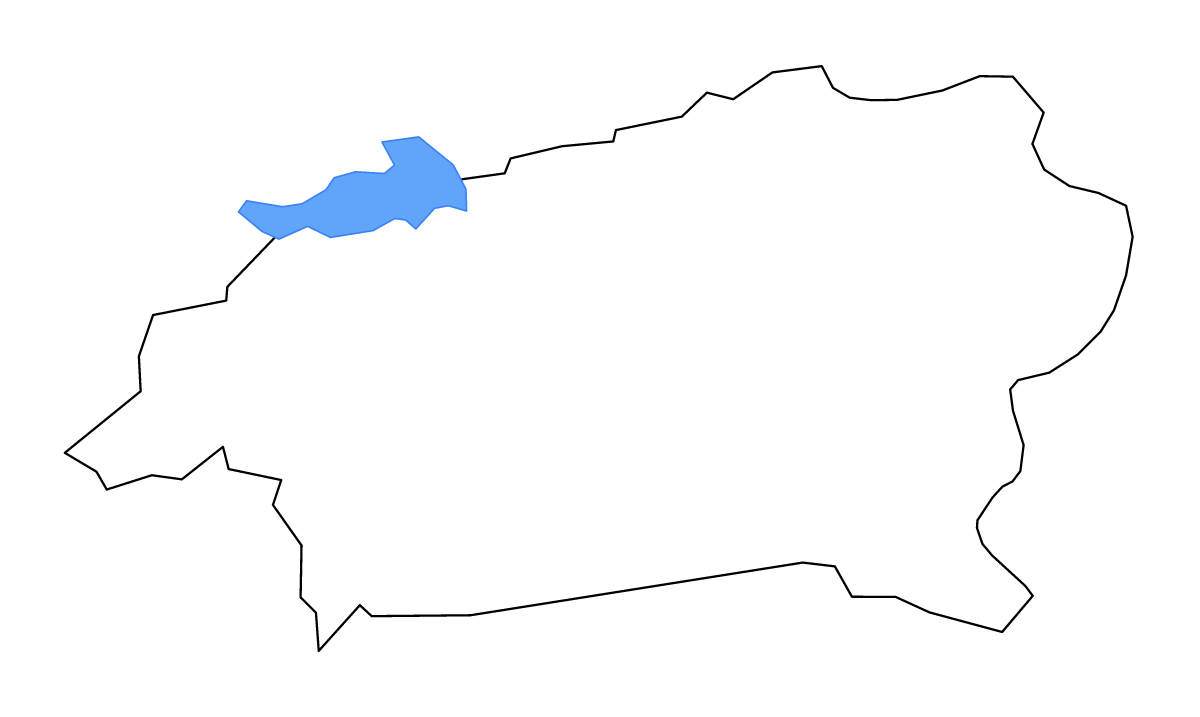 Mapa de contorno de Washington, Texas con lagos y ríos.
