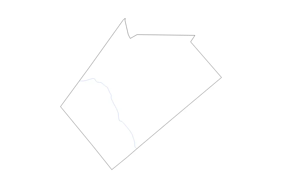 Outline map of Wilson County, Texas with subdivision borders and rivers.
