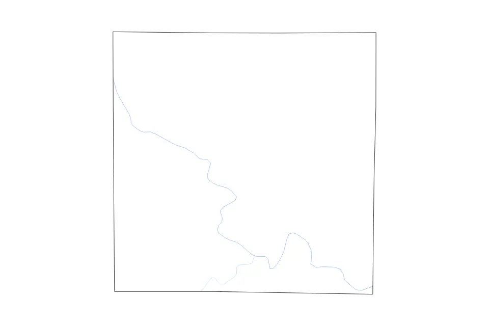 Carte de Young, Texas de type contour et rivières pour Amérique du Nord, montrant contour et rivières avec des limites nettes.