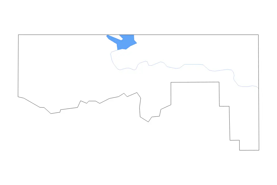 Carte de Daggett, Utah de type contour, lacs et rivières pour Amérique du Nord, montrant contour, lacs et rivières avec des éléments hydrographiques comme Flaming Gorge Reservoir.