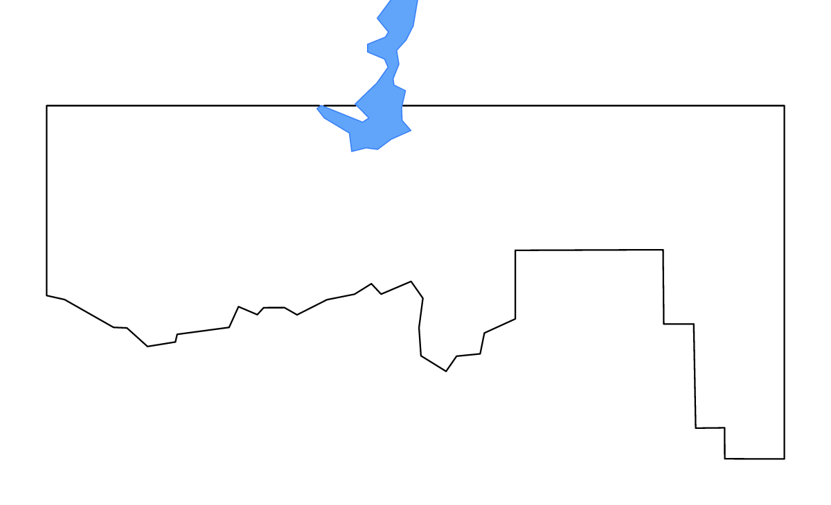 Mapa de contorno de Daggett, Utah con lagos y ríos.
