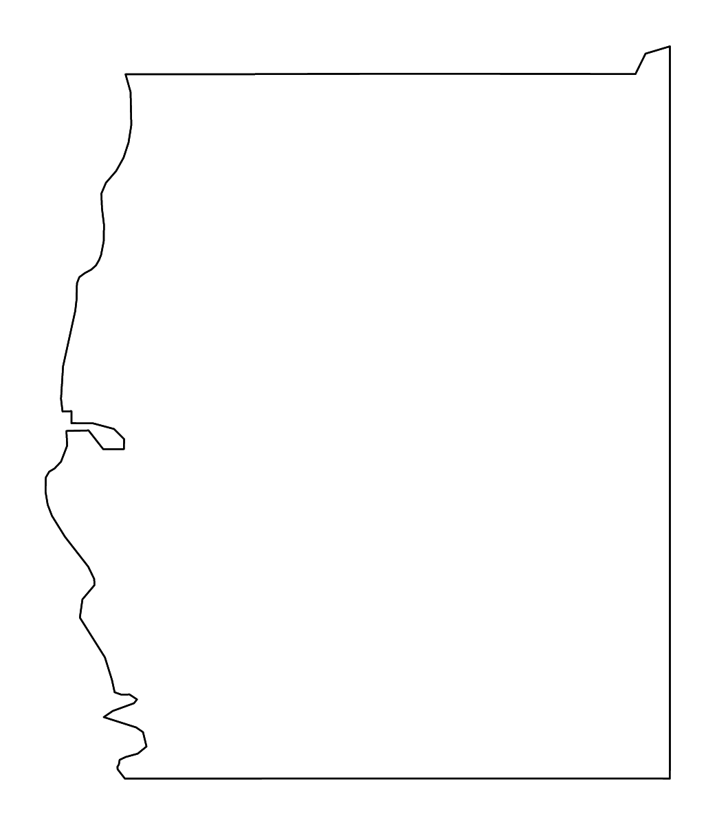 Mapa de contorno de Grand, Utah con ríos.