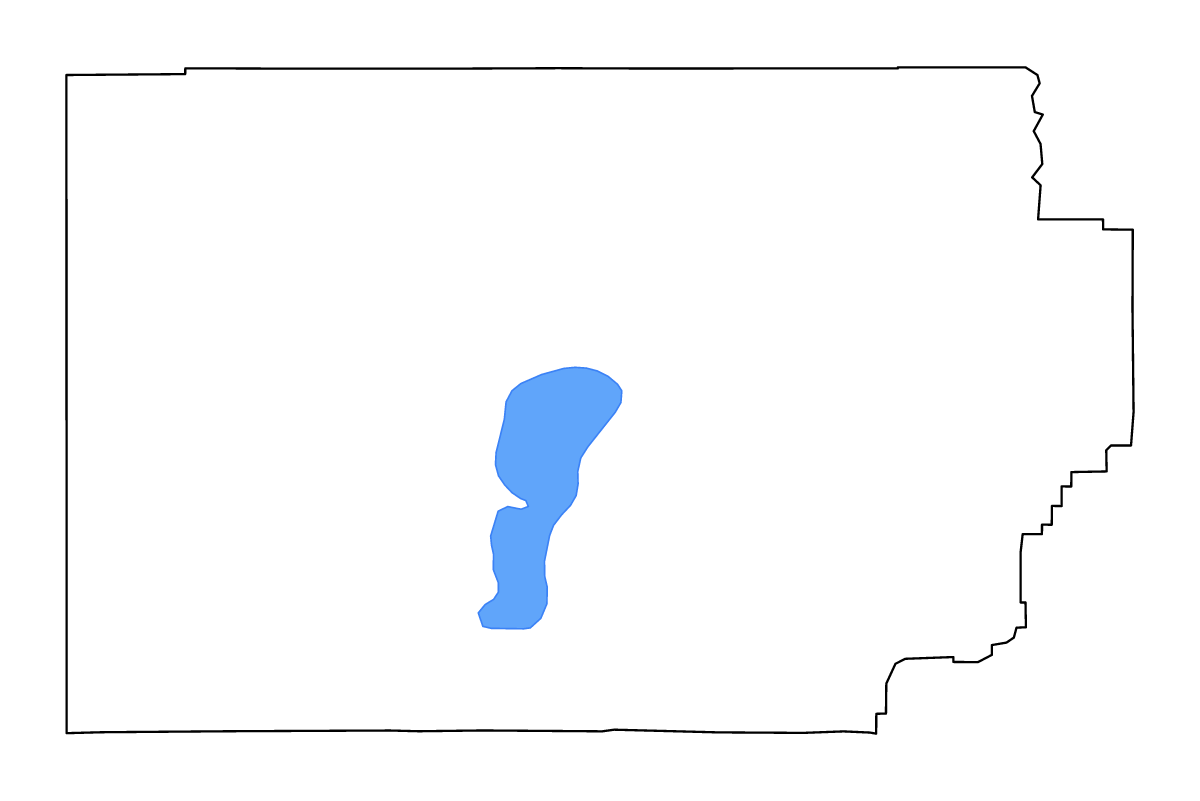 Mapa de contorno de Millard, Utah con lagos y ríos.
