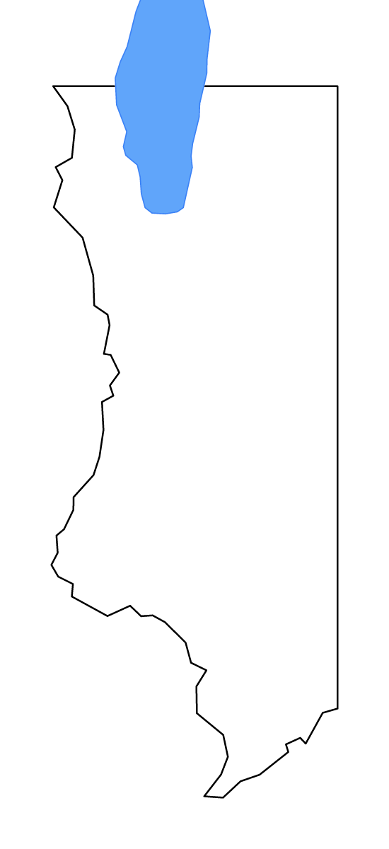 Mapa de contorno de Rich, Utah con lagos y ríos.